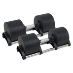 Powertrain Eon 2 x 45kg Adjustable Dumbbells Home Gym 9 Strength Training Safety Lock System Bu