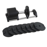 Powertrain Eon 2 x 45kg Adjustable Dumbbells Home Gym 9 Strength Training Safety Lock System Bu - Close-Up Angle