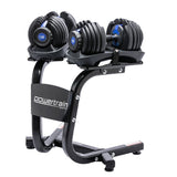 Powertrain Adjustable Dumbbells Set Home Gym Exercise Free Weights 48kg w/ Stand - Blue