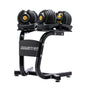 Powertrain Adjustable Dumbbells Set Home Gym Exercise Free Weights 48kg w/ Stand - Gold