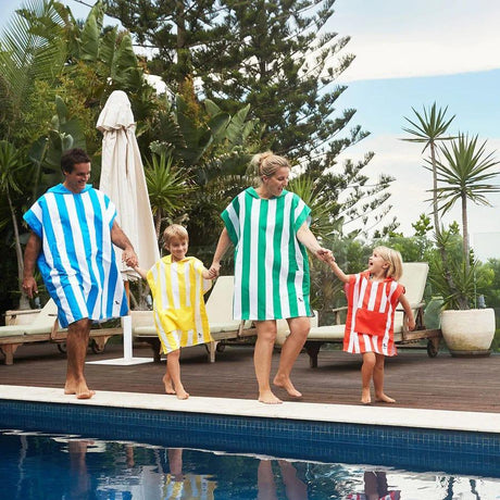 Dock & Bay Adult Poncho Hooded Towel | Cabana Collection | Bondi Blue M-2006732816603287556