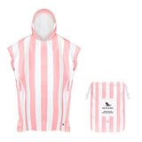 Dock & Bay Adult Poncho Hooded Towel | Cabana Collection | Malibu Pink S - Rear View