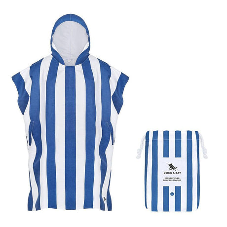 Dock & Bay Adult Poncho Hooded Towel | Cabana Collection | Whitsunday Blue S-2006732817106604032