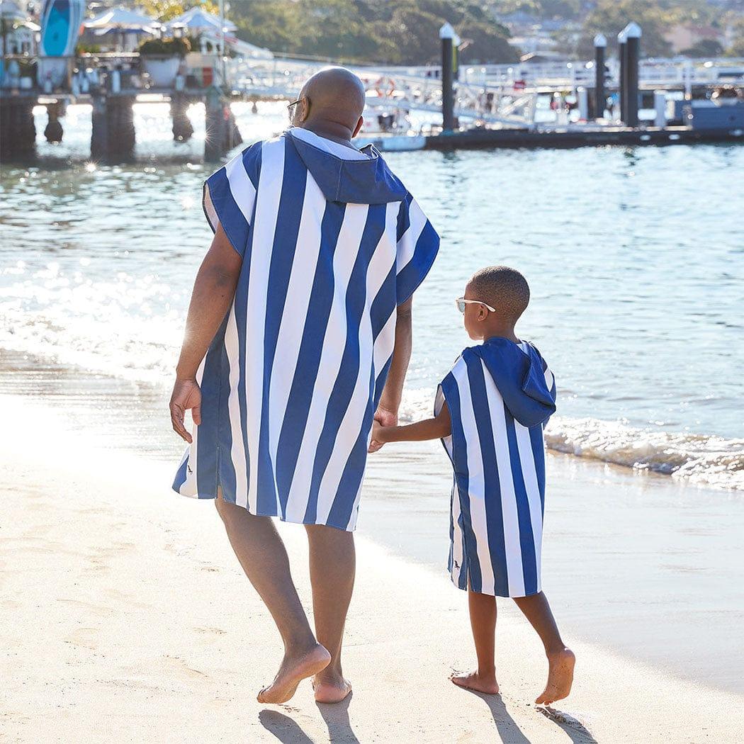 Dock & Bay Adult Poncho Hooded Towel | Cabana Collection | Whitsunday Blue S-2006732817106604033