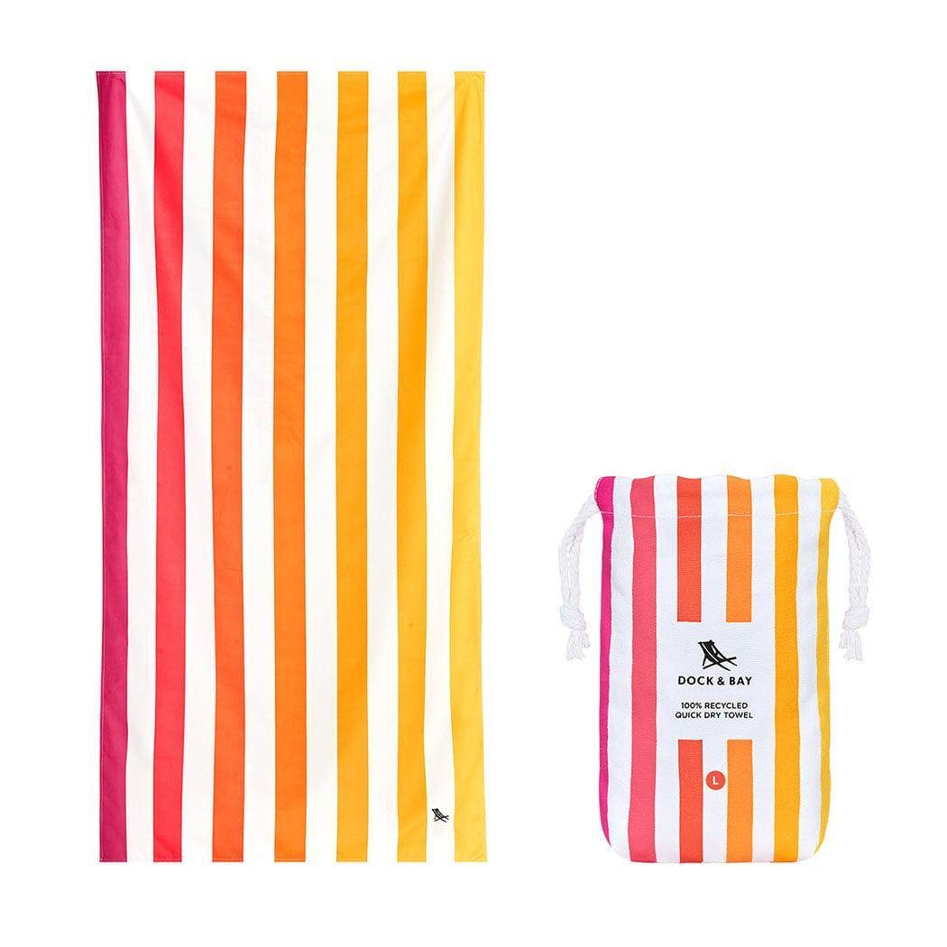 Dock & Bay Beach Towel Cabana Collection L | Quick Dry | Peach Sunrise-1954802355203608576