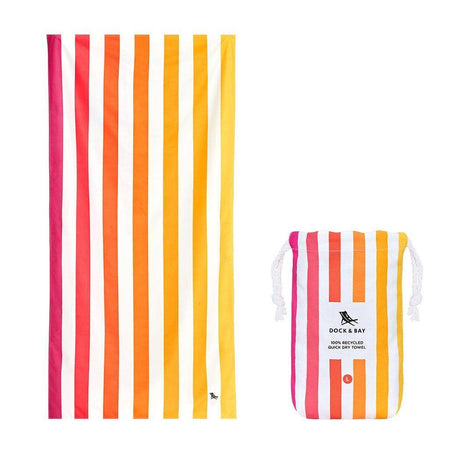 Dock & Bay Beach Towel Cabana Collection L | Quick Dry | Peach Sunrise-1954802355203608576