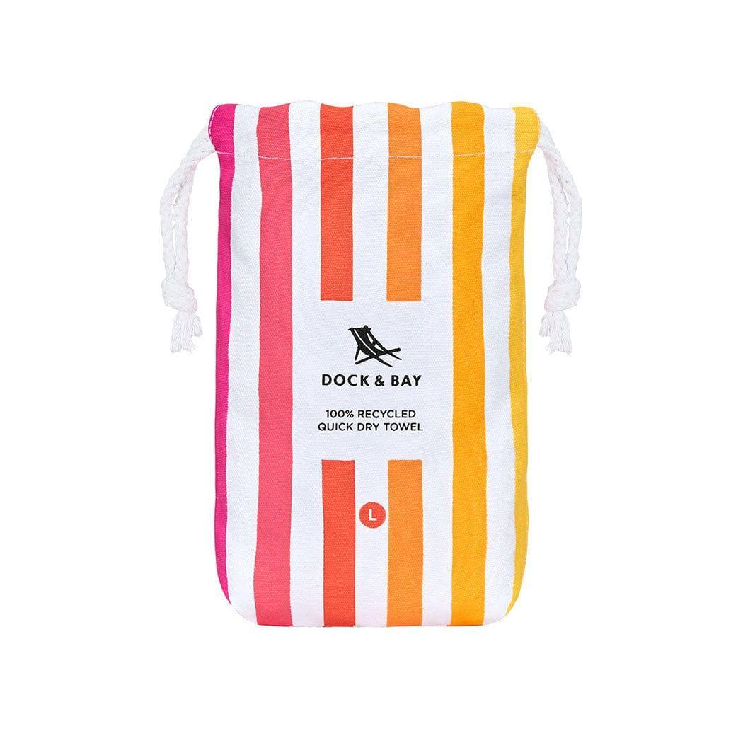 Dock & Bay Beach Towel Cabana Collection L | Quick Dry | Peach Sunrise-1954802355203608582