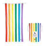 Dock & Bay Beach Towel Cabana Collection L | Quick Dry | Rainbow Skies - Rear View