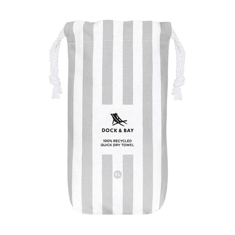 Dock & Bay Beach Towel Cabana Collection XL | Quick Dry | Goa Grey-2006732812807442434