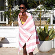Dock & Bay Beach Towel Cabana Collection XL | Quick Dry | Malibu Pink-1954802353030959105