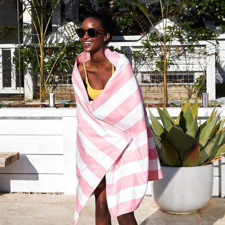 Dock & Bay Beach Towel Cabana Collection XL | Quick Dry | Malibu Pink-1954802353030959105