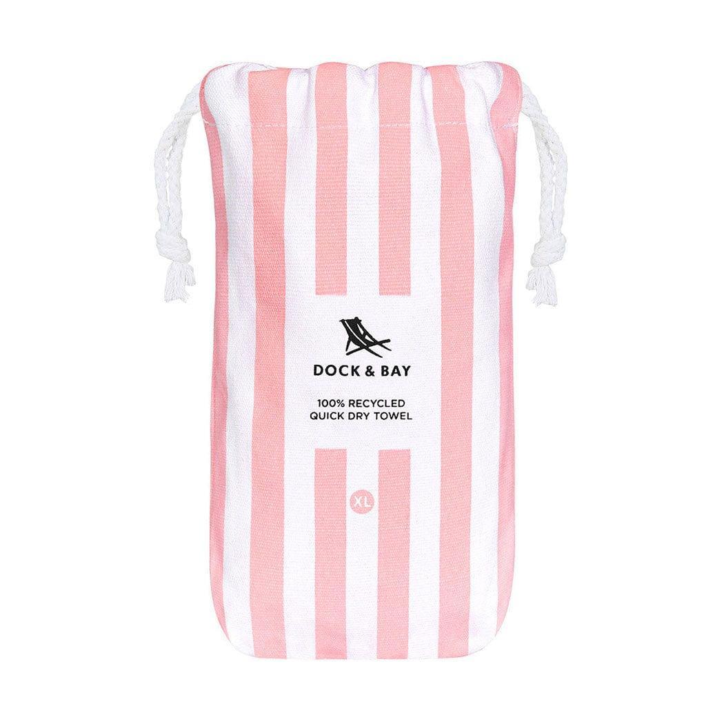 Dock & Bay Beach Towel Cabana Collection XL | Quick Dry | Malibu Pink-2006732812979408899