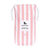 Dock & Bay Beach Towel Cabana Collection XL | Quick Dry | Malibu Pink - Side View
