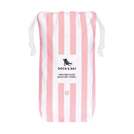 Dock & Bay Beach Towel Cabana Collection XL | Quick Dry | Malibu Pink-1954802353030959107