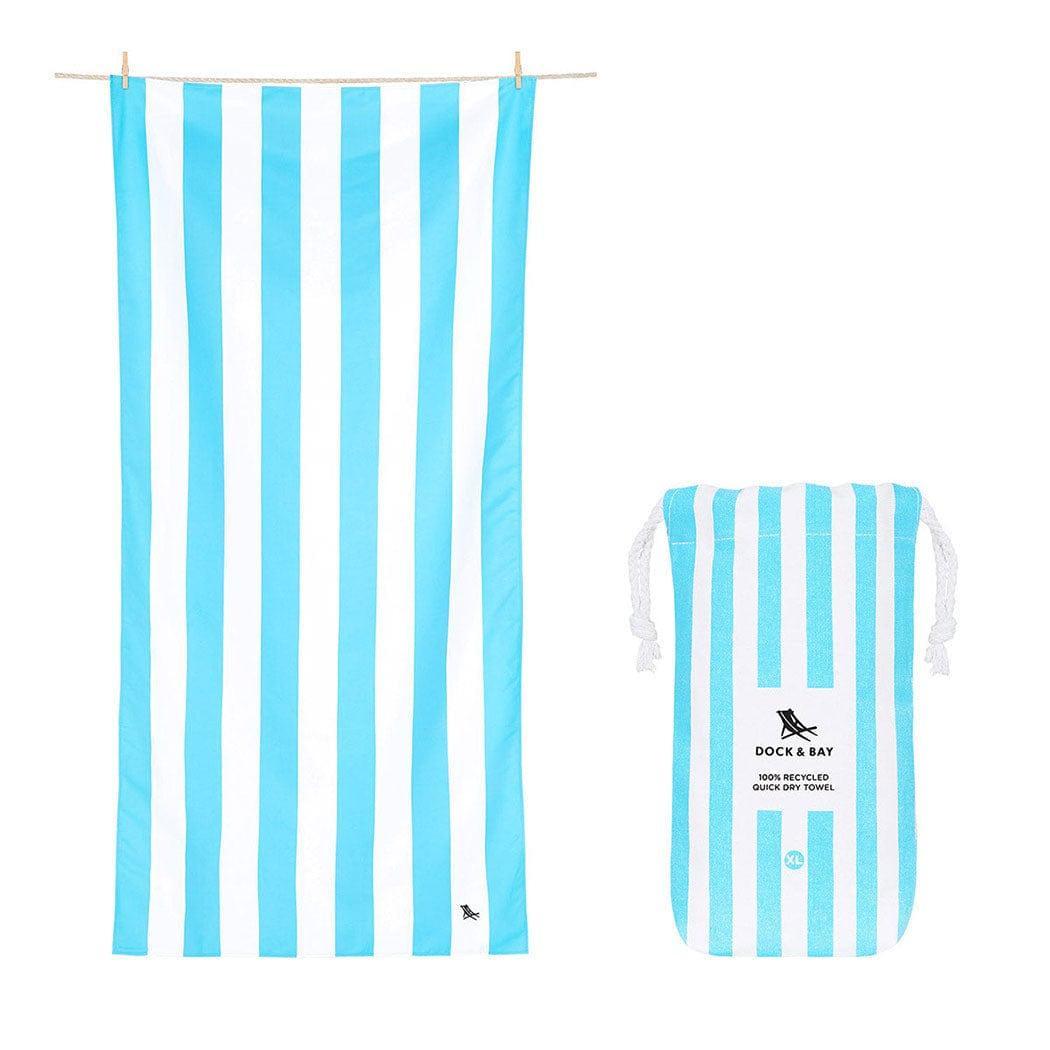 Dock & Bay Beach Towel Cabana Collection XL | Quick Dry | Tulum Blue-2006732812639670272