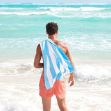 Dock & Bay Beach Towel Cabana Collection XL | Quick Dry | Tulum Blue
