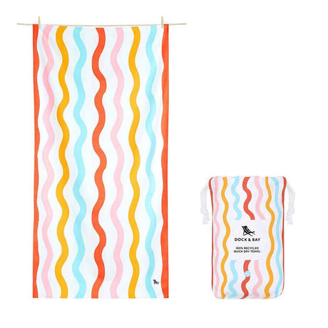 Dock & Bay KIDS Beach Towel | Quick Dry | Squiggly-2006732814325780480