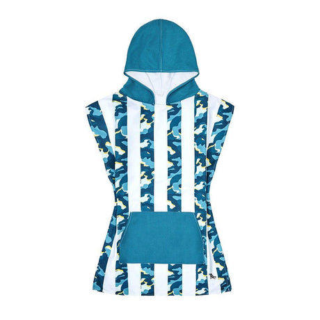 Dock & Bay KIDS Poncho Hooded Towel - Cool Camo XS (2-4yrs)-2006732818931126276