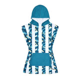Dock & Bay KIDS Poncho Hooded Towel - Cool Camo XS (2-4yrs) - Top-Down View