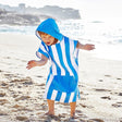 Dock & Bay KIDS Poncho Hooded Towel -Mini Cabana Collection-Bondi Blue XS (2-4yrs)-2006732818100654081