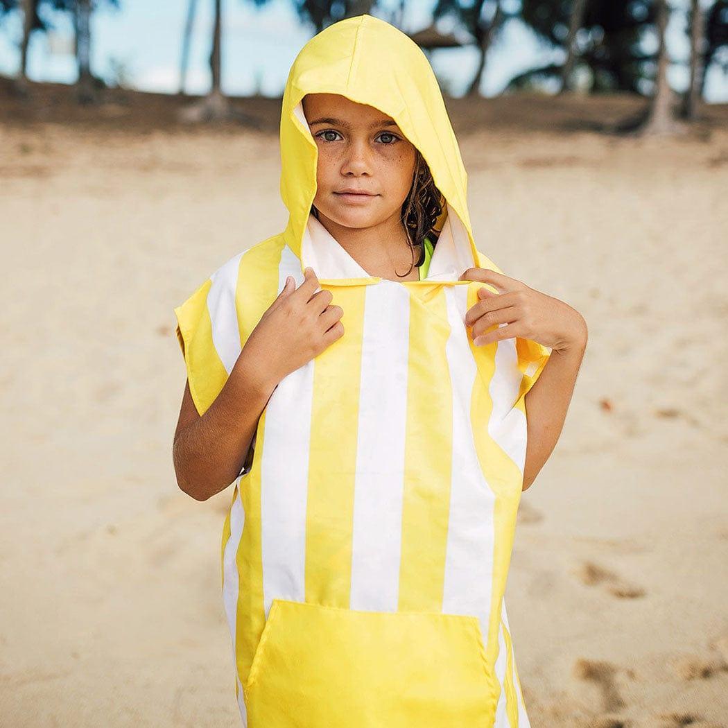 Dock & Bay KIDS Poncho Hooded Towel -Mini Cabana Collection-Boracay Yellow S (4-7yrs)-1954802358412251136