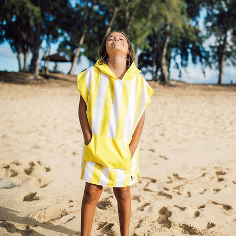 Dock & Bay KIDS Poncho Hooded Towel -Mini Cabana Collection-Boracay Yellow S (4-7yrs)-2006732817773498370