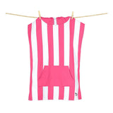Dock & Bay KIDS Poncho Hooded Towel -Mini Cabana Collection-Phi Phi Pink XS (2-4yrs) - Side View