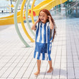 Dock & Bay KIDS Poncho Hooded Towel -Mini Cabana Collection-Whitsunday Blue M (8-10yrs)-2006732817601531905