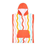 Dock & Bay KIDS Poncho Hooded Towel - Squiggle Face M (7-10yrs)-2006732818754965506