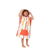 Dock & Bay KIDS Poncho Hooded Towel - Squiggle Face M (7-10yrs)-2006732818754965511