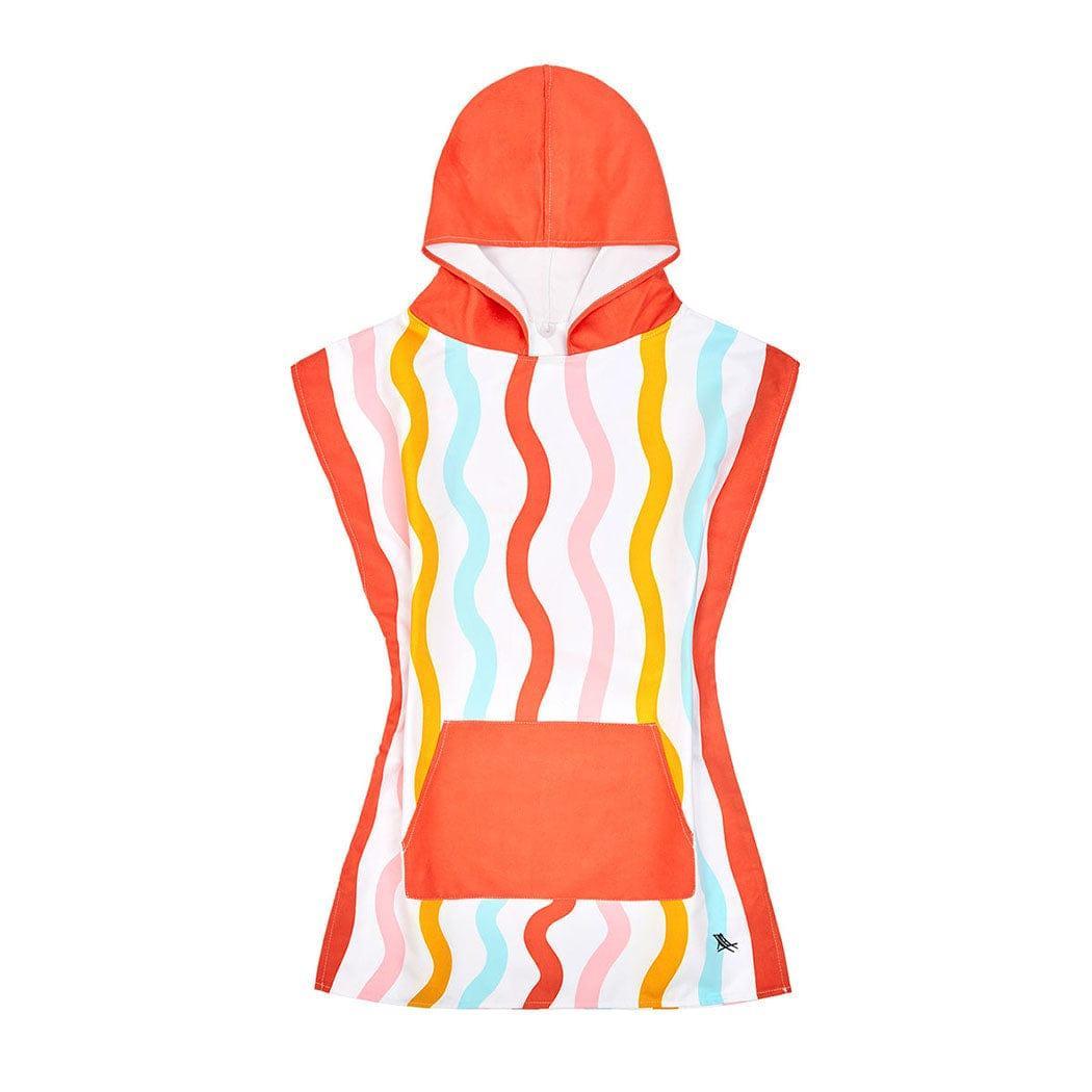 Dock & Bay KIDS Poncho Hooded Towel - Squiggle Face M (7-10yrs)-2006732818754965512