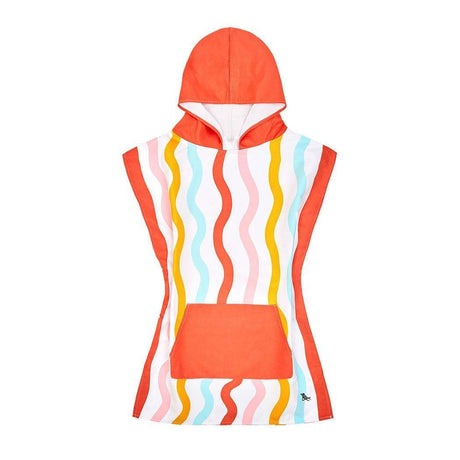 Dock & Bay KIDS Poncho Hooded Towel - Squiggle Face M (7-10yrs)-2006732818754965512