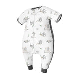 Domiamia Bamboo Short Sleeve Sleep Sack with Feet - 0.6 Tog-2006733429529513985