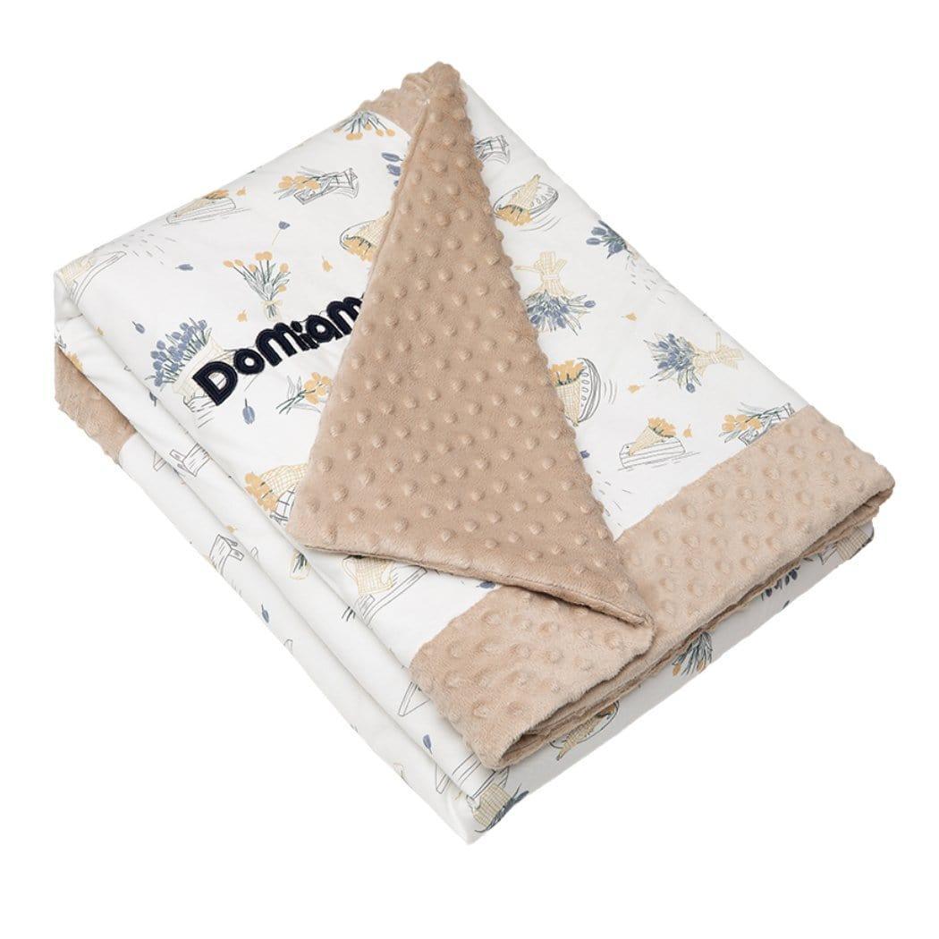 Domimia Thick Padded Minky Cotton Kids Blanket - 2.5 tog Wildflower Boquet-1954803060542935044
