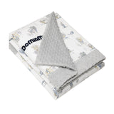 Domimia Thick Padded Minky Cotton Kids Blanket - 2.5 tog Wildflower Boquet - Rear View