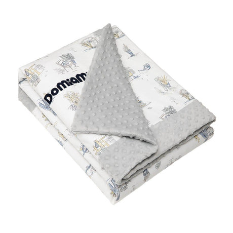 Domimia Thick Padded Minky Cotton Kids Blanket - 2.5 tog Wildflower Boquet-1954803060542935046
