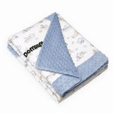 Domimia Thick Padded Minky Cotton Kids Blanket - 2.5 tog Wildflower Boquet - Close-Up Angle