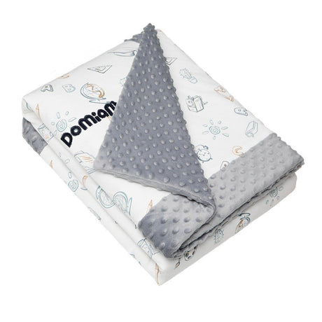 Domimia Thick Padded Minky Cotton Kids Blanket - 2.5 tog Wildflower Boquet-1954803060542935049