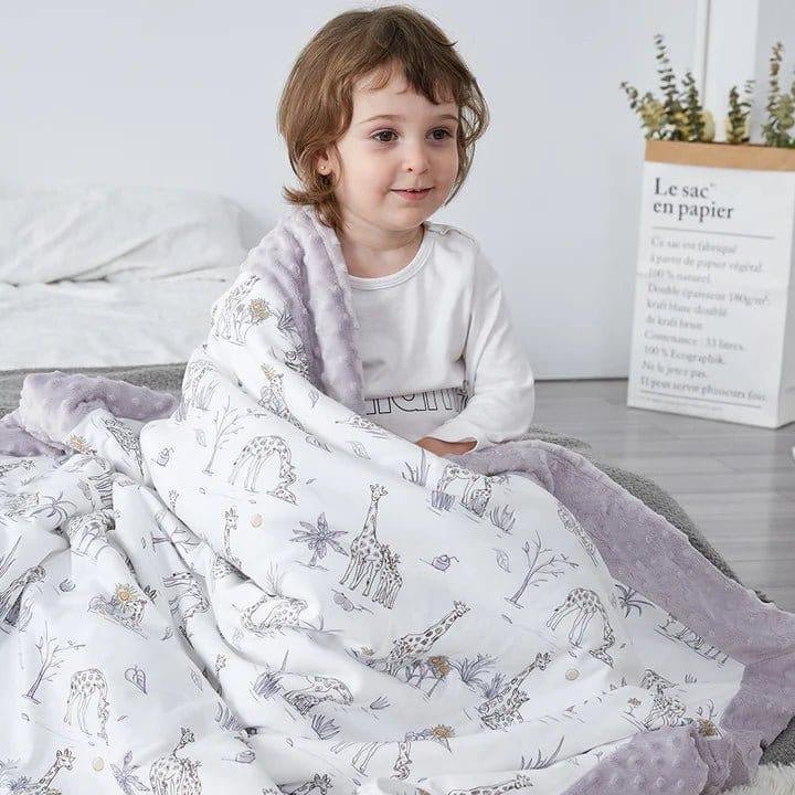 Domimia Thick Padded Minky Cotton Kids Blanket - 2.5 tog Wildflower Boquet-1954803060542935040