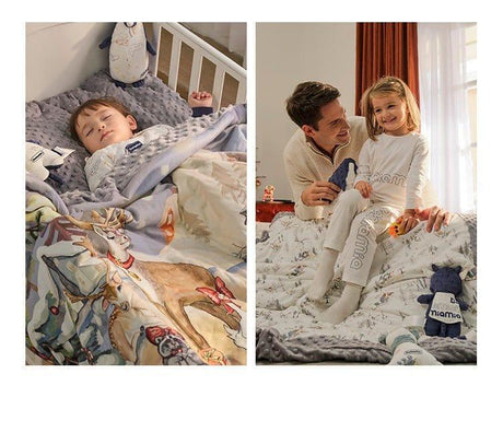 Domimia Thick Padded Minky Dot Cotton Kids Blanket 2.5tog-Limited Edition-1954803091991826435