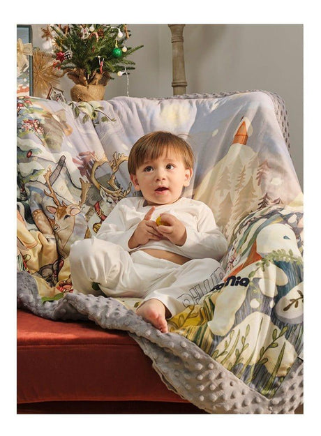 Domimia Thick Padded Minky Dot Cotton Kids Blanket 2.5tog-Limited Edition-2006733429009420292