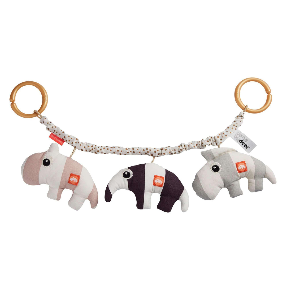 Done by Deer Pram Toy Deer Friends- Powder Pink-1954803113600880640