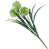 Lush Flowering White Hydrangea Stem 35cm UV Resistant - Side View