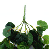 Artificial Geranium Hanging Bush with Red Flowers 60cm - Top-Down View