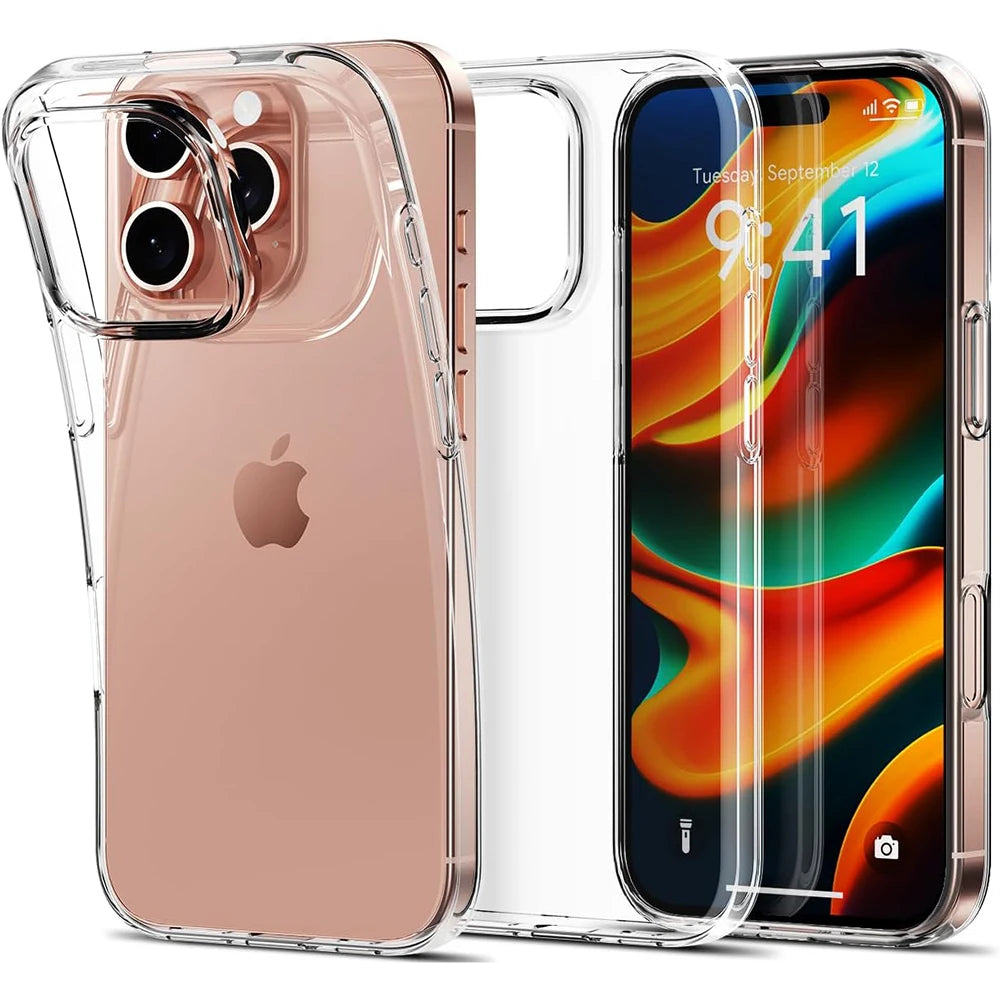 High Clear Silicone Soft Case For iPhone 16 15 14 13 12 11 Pro Max Mini Plus Ultra Thin Transparent Back Cover Shockproof Shell