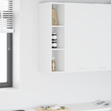 Hanging Cabinet White 20 x 29,5 x 80 cm Engineered Wood - Side View