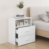 Bed Cabinets 2 pcs White 50x32x60 cm - Side View