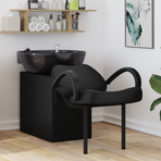 Shampoo Chair Black 136 x 60 x 92 cm Plastic