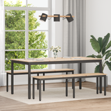 Dining Table Natural 180 x 90 x 75 cm Solid Pine Wood - Side View