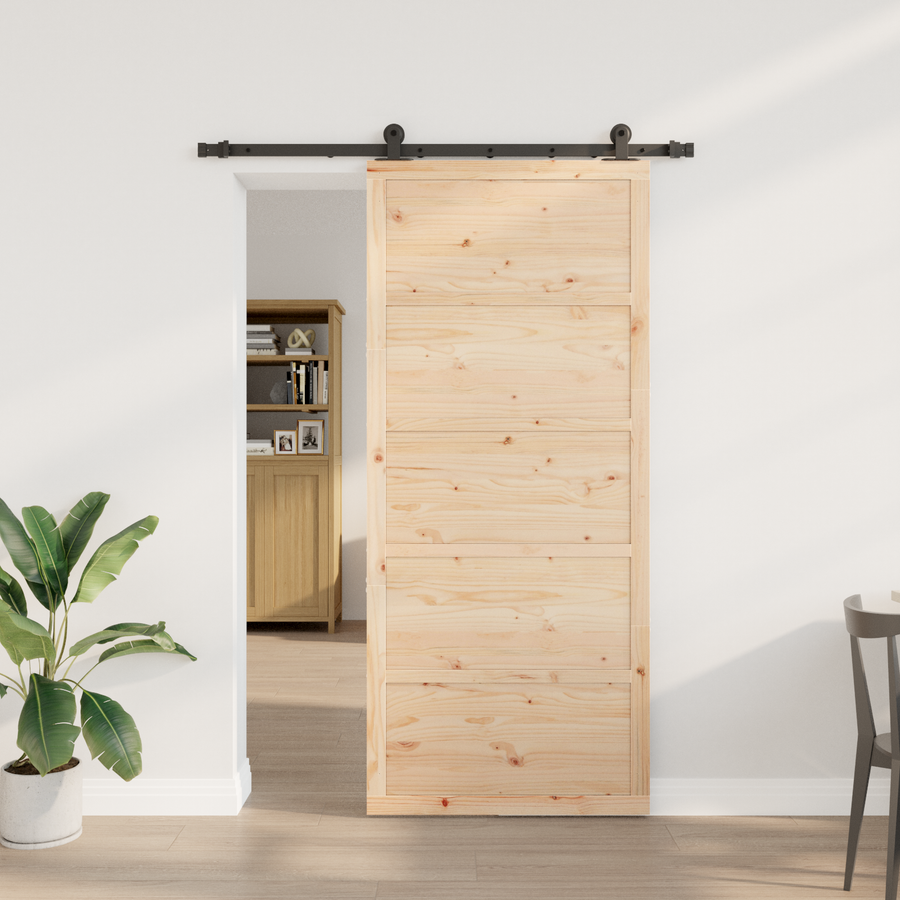 Sliding Door Natural 80 x 208 cm Solid Pine Wood